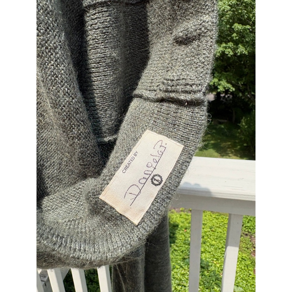 Paka Mens Crewneck Sweater Medium Green Royal Alpaca Knit Sustainable Peru - Picture 8 of 11